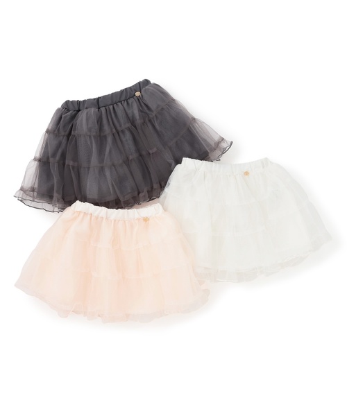 petit main（プティマイン）の「チュールスカート（スカート・キッズ・ライトピンク/チャコール/オフホワイト・100cm/130cm/110cm/120cm/80ｃｍ/90cm）」の5枚目の写真