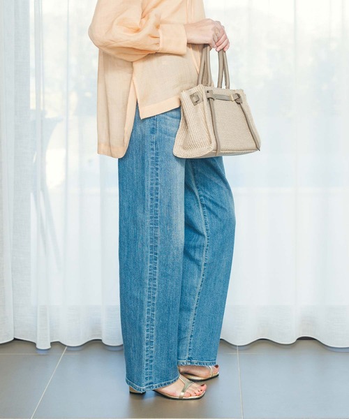 SOMETHING(サムシング)の「ELSAルーズストレート(デニムパンツ・レディース・ブルー系・S/M)」の14枚目の写真
