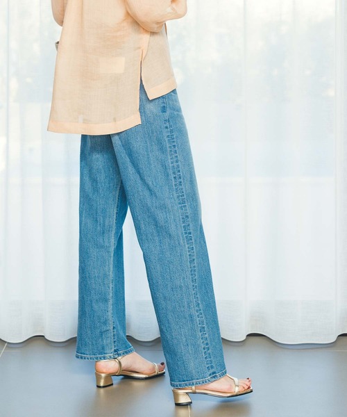SOMETHING(サムシング)の「ELSAルーズストレート(デニムパンツ・レディース・ブルー系・S/M)」の15枚目の写真
