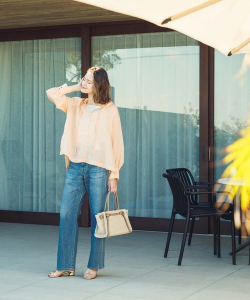SOMETHING(サムシング)の「ELSAルーズストレート(デニムパンツ・レディース・ブルー系・S/M)」の2枚目の写真