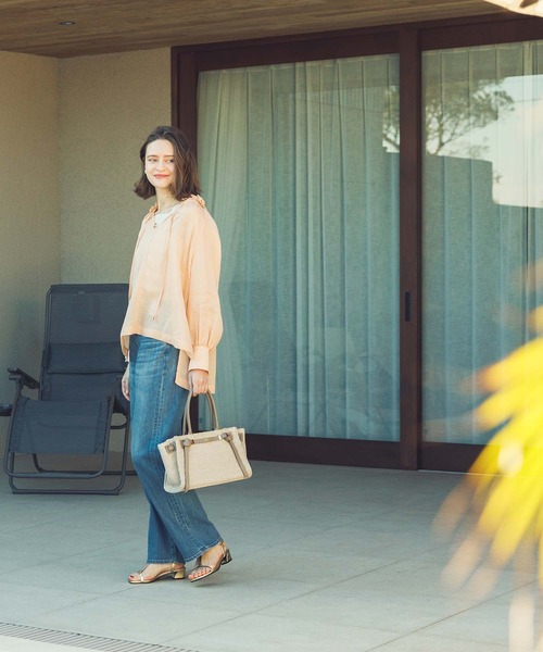 SOMETHING(サムシング)の「ELSAルーズストレート(デニムパンツ・レディース・ブルー系・S/M)」の3枚目の写真