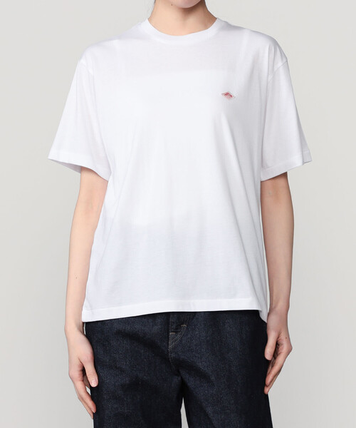 DANTON(ダントン)の「DANTON | クルーネックTシャツ SOLID WOMEN(Tシャツ/カットソー・レディース・ブラック/ピンク/ホワイト・M/S)」の2枚目の写真