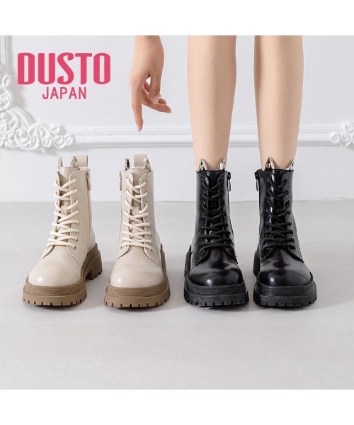 VIBGYOR(ヴィブジョー)の「【DUSTO】"レディス 猫耳ショートブーツ"(MA)(ブーツ・レディース・ブラック・23.5/24)」の1枚目の写真