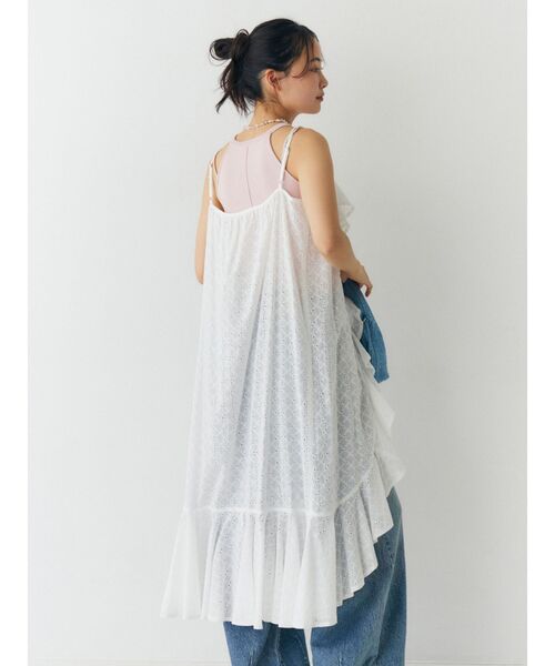 Ungrid（アングリッド）の「カットワークフリルデザインキャミソール（キャミソール・レディース・ブラック/パープル/オフホワイト・FREE）」の21枚目の写真