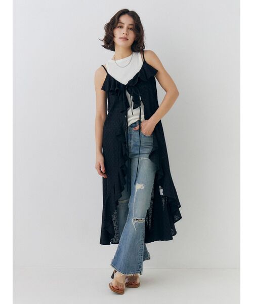 Ungrid（アングリッド）の「カットワークフリルデザインキャミソール（キャミソール・レディース・ブラック/パープル/オフホワイト・FREE）」の19枚目の写真