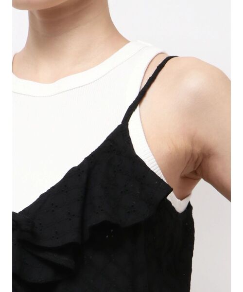 Ungrid（アングリッド）の「カットワークフリルデザインキャミソール（キャミソール・レディース・ブラック/パープル/オフホワイト・FREE）」の8枚目の写真