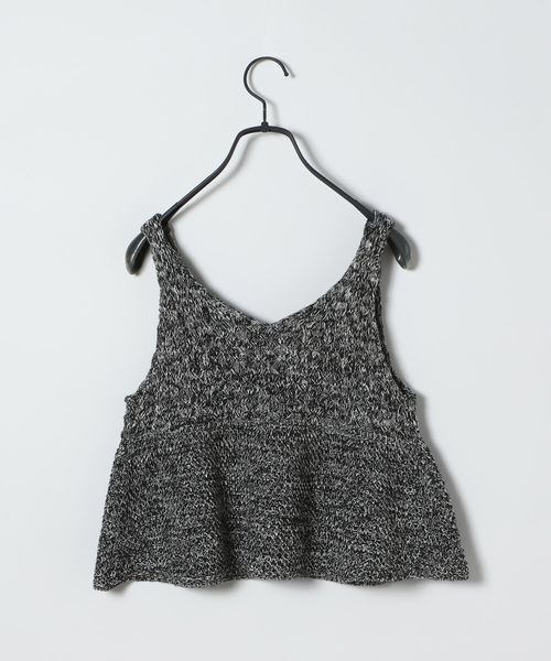 JEANASIS（ジーナシス）の「2WAYコットンメランジニットNS/672140（ベスト・レディース・イエロー系その他/ライトグレー系/ブラック系その他・FREE）」の10枚目の写真