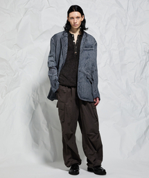 ULKIN（ウルキン）の「ナイロンカーゴパラシュートパンツ_ブラウン（スラックス）」