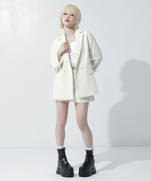 ANAP(アナップ)の「テーラード ジャケット 【セットアップ対応】(その他アウター・レディース・ブラック/グレー/ホワイト/ピンク・F)」の7枚目の写真