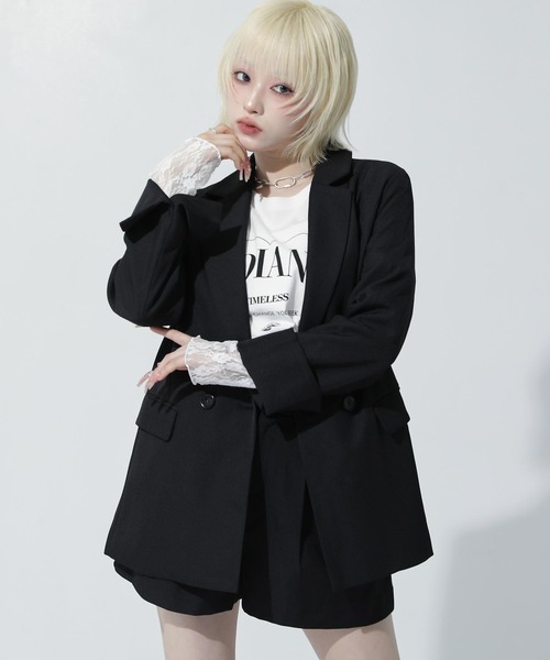 ANAP(アナップ)の「テーラード ジャケット 【セットアップ対応】(その他アウター・レディース・ブラック/グレー/ホワイト/ピンク・F)」の9枚目の写真