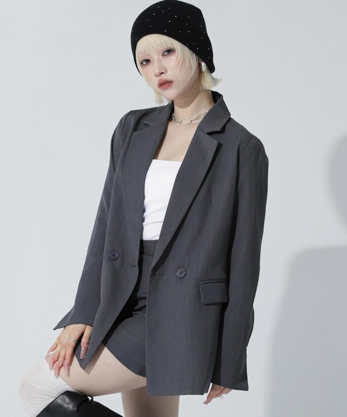 ANAP(アナップ)の「テーラード ジャケット 【セットアップ対応】(その他アウター・レディース・ブラック/グレー/ホワイト/ピンク・F)」の12枚目の写真