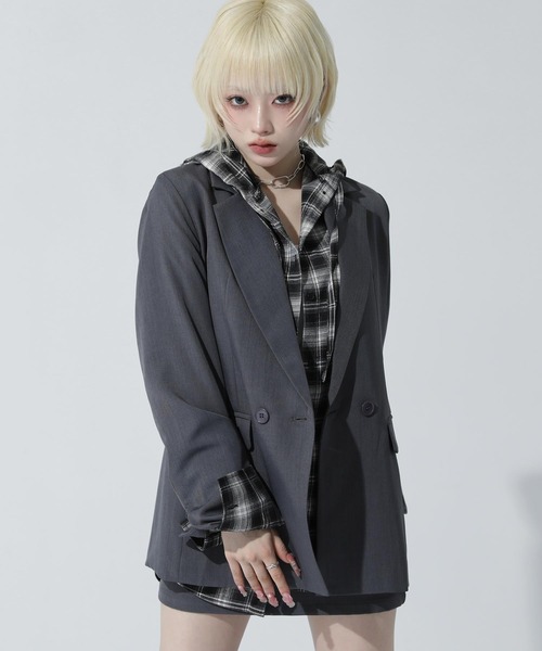 ANAP(アナップ)の「テーラード ジャケット 【セットアップ対応】(その他アウター・レディース・ブラック/グレー/ホワイト/ピンク・F)」の17枚目の写真