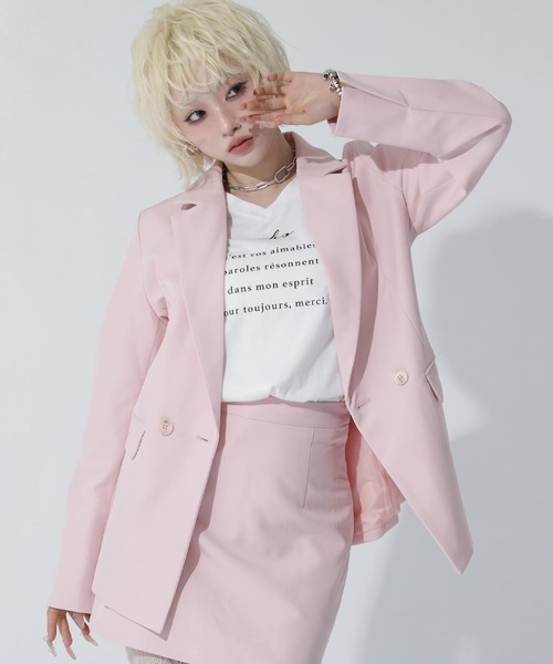 ANAP(アナップ)の「テーラード ジャケット 【セットアップ対応】(その他アウター・レディース・ブラック/グレー/ホワイト/ピンク・F)」の20枚目の写真