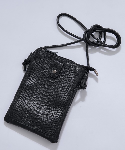 Ellno Loset（エルノロゼット）の「python mini shoulder bag/パイソンミニショルダーバッグ（ショルダーバッグ・メンズ・ブラック/ブルー系その他・FREE）」の4枚目の写真