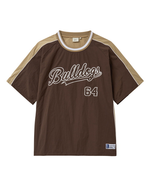 YALE(イェール)の「64 ブルドッグス ベースボールクルーネックナイロンTシャツ_ブラウン(Tシャツ/カットソー・レディース・その他・SMALL/MEDIUM/LARGE/X-LARGE)」の2枚目の写真