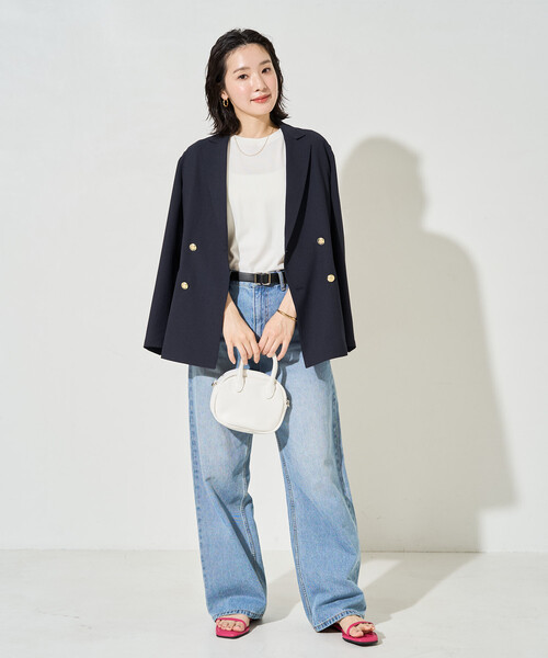 FREAK'S STORE(フリークスストア)の「限定展開 <抗菌防臭・接触冷感>MINT(ミント) クルーネック 半袖 Tシャツ(Tシャツ/カットソー・レディース・ピンク/ブラウン/オレンジ/サックスブルー/オリーブ/ブラック/オフホワイト・SMALL/LARGE/MEDIUM)」の14枚目の写真