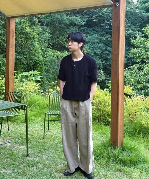 KNITTED(ニッティド)の「クールエバー ヘンリーネック 半袖ニット オリーブ(ニット/セーター・メンズ・その他・MEDIUM/LARGE/X-LARGE)」の13枚目の写真