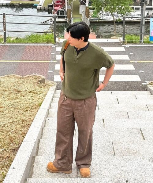 KNITTED(ニッティド)の「クールエバー ヘンリーネック 半袖ニット オリーブ(ニット/セーター・メンズ・その他・MEDIUM/LARGE/X-LARGE)」の17枚目の写真