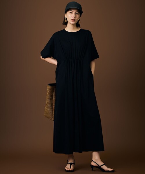 自由区(ジユウク)の「リラクシージャージー ドレス(ワンピース・レディース・ブラウン系/ピンク系/ブラック系・32)」の7枚目の写真