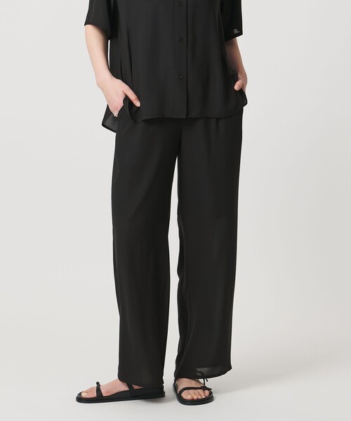 MARW UNITED ARROWS(マルゥ ユナイテッドアローズ)の「<MARW UNITED ARROWS>シフォン ギャザー パンツ(その他パンツ・レディース・ブラック・36/38)」の1枚目の写真
