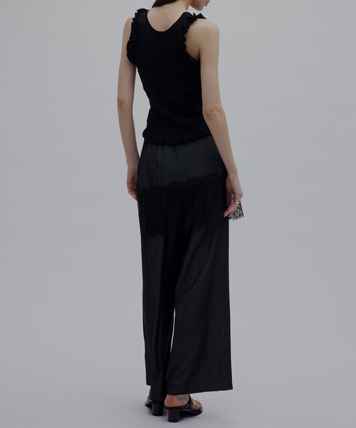 Ameri(アメリ)の「MEDI DENIMLIKE LACE DOCKING LAYERED PANT(その他パンツ・レディース・ピンク/スミクロ/ホワイト・MEDIUM/SMALL)」の14枚目の写真