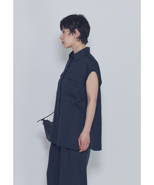 1er Arrondissement(プルミエアロンディスモン)の「テンセルリネンノースリーブシャツ(シャツ/ブラウス・レディース・ブルー系その他3/カーキ/モカ・36/38)」の16枚目の写真