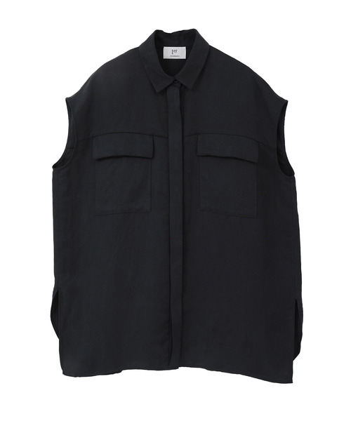 1er Arrondissement(プルミエアロンディスモン)の「テンセルリネンノースリーブシャツ(シャツ/ブラウス・レディース・ブルー系その他3/カーキ/モカ・36/38)」の20枚目の写真