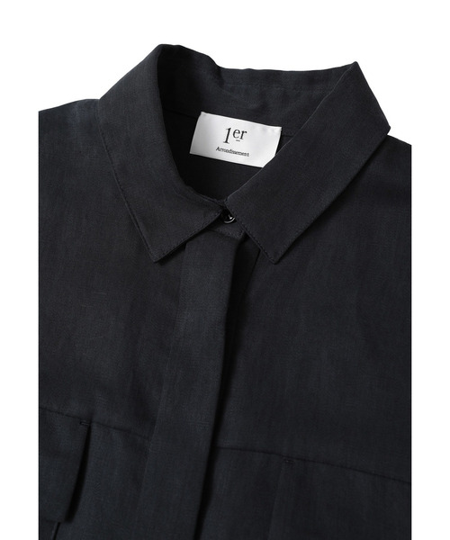 1er Arrondissement(プルミエアロンディスモン)の「テンセルリネンノースリーブシャツ(シャツ/ブラウス・レディース・ブルー系その他3/カーキ/モカ・36/38)」の22枚目の写真