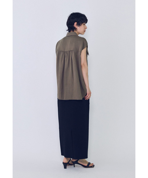 1er Arrondissement(プルミエアロンディスモン)の「テンセルリネンノースリーブシャツ(シャツ/ブラウス・レディース・ブルー系その他3/カーキ/モカ・36/38)」の11枚目の写真