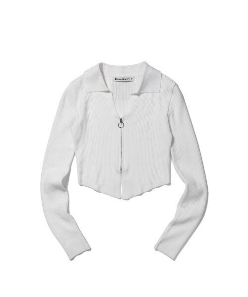 KNIT ZIP-UP IVORY