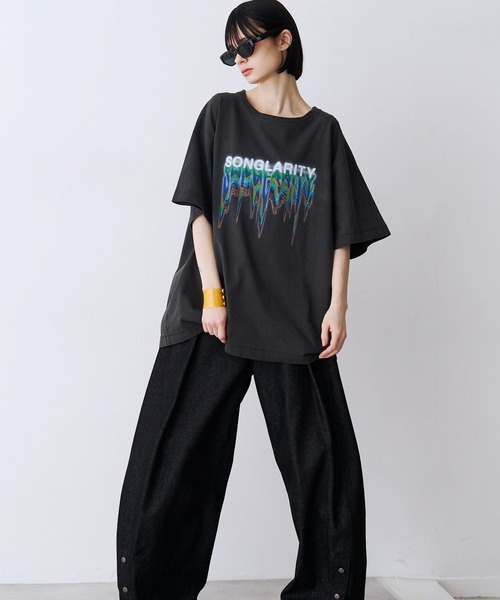 SeeSew（シーソー）の「【UNISEX】PIGMENT RAINBOW TEE/ピグメントレインボーTシャツ（Tシャツ/カットソー・メンズ・ブラック/ホワイト・M/L）」の12枚目の写真