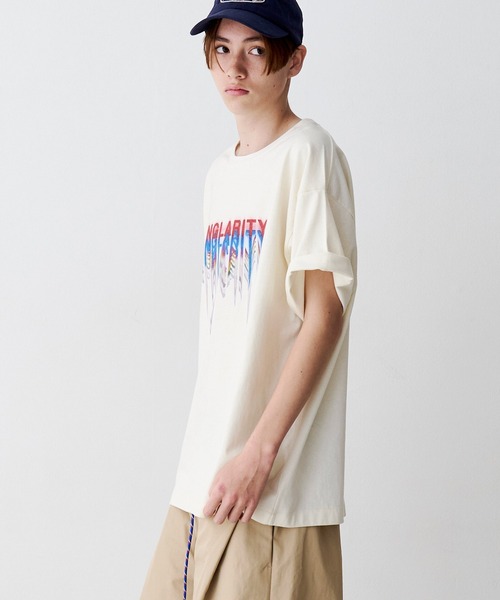 SeeSew（シーソー）の「【UNISEX】PIGMENT RAINBOW TEE/ピグメントレインボーTシャツ（Tシャツ/カットソー・メンズ・ブラック/ホワイト・M/L）」の6枚目の写真