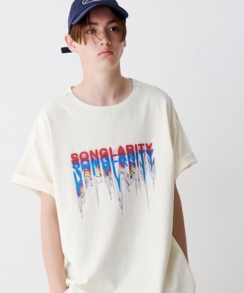 SeeSew（シーソー）の「【UNISEX】PIGMENT RAINBOW TEE/ピグメントレインボーTシャツ（Tシャツ/カットソー・メンズ・ブラック/ホワイト・M/L）」の8枚目の写真