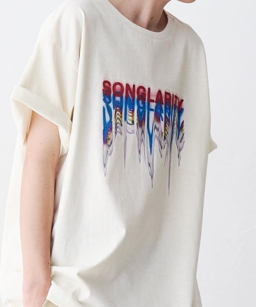 SeeSew（シーソー）の「【UNISEX】PIGMENT RAINBOW TEE/ピグメントレインボーTシャツ（Tシャツ/カットソー・メンズ・ブラック/ホワイト・M/L）」の9枚目の写真
