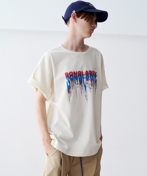 SeeSew（シーソー）の「【UNISEX】PIGMENT RAINBOW TEE/ピグメントレインボーTシャツ（Tシャツ/カットソー・メンズ・ブラック/ホワイト・M/L）」の7枚目の写真