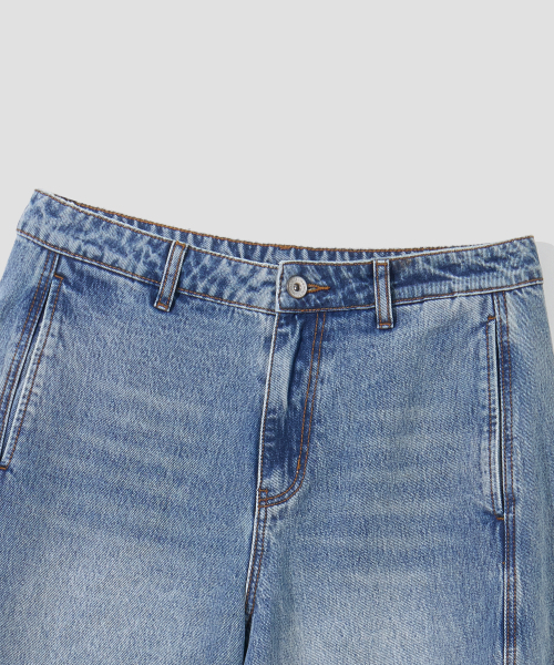 AGOD（エージーオーディー）の「ウォッシュドバルーンデニムパンツ [ミディアムブルー]（デニムパンツ・レディース・その他・MEDIUM/LARGE/X-LARGE/SMALL）」の6枚目の写真