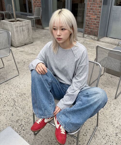AGOD（エージーオーディー）の「ウォッシュドバルーンデニムパンツ [ミディアムブルー]（デニムパンツ・レディース・その他・MEDIUM/LARGE/X-LARGE/SMALL）」の15枚目の写真