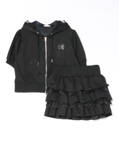 apres jour(アプレジュール)の「ラメポンチレースSETUP(セットアップ・レディース・ピンク/オフホワイト/ブラック・X-LARGE/フリー)」の14枚目の写真