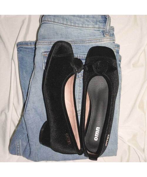 omn Rose Velvet Pumps _2colors