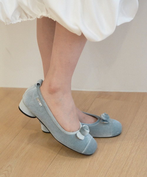 omn Rose Velvet Pumps _2colors