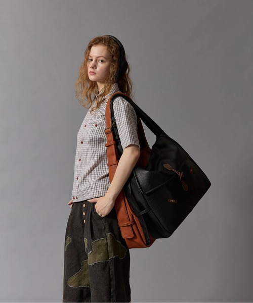 CIVVY.(シヴィ―)の「Vintage Satchel Shoulder Bag - ヴィンテージサッチェルショルダーバッグ -(ショルダーバッグ・メンズ・ブラック/ベージュ・FREE)」の16枚目の写真