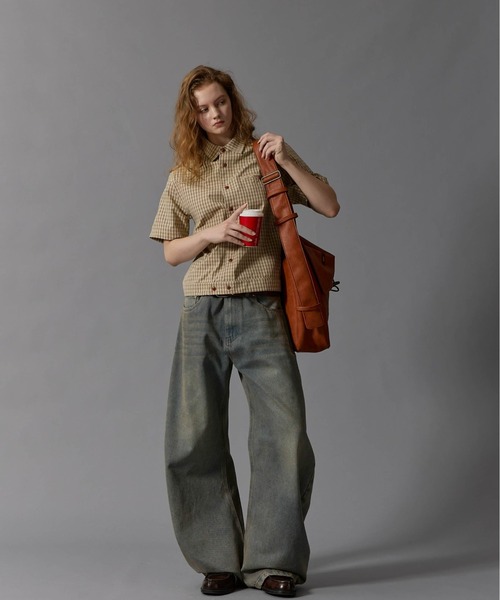 CIVVY.(シヴィ―)の「Vintage Satchel Shoulder Bag - ヴィンテージサッチェルショルダーバッグ -(ショルダーバッグ・メンズ・ブラック/ベージュ・FREE)」の21枚目の写真
