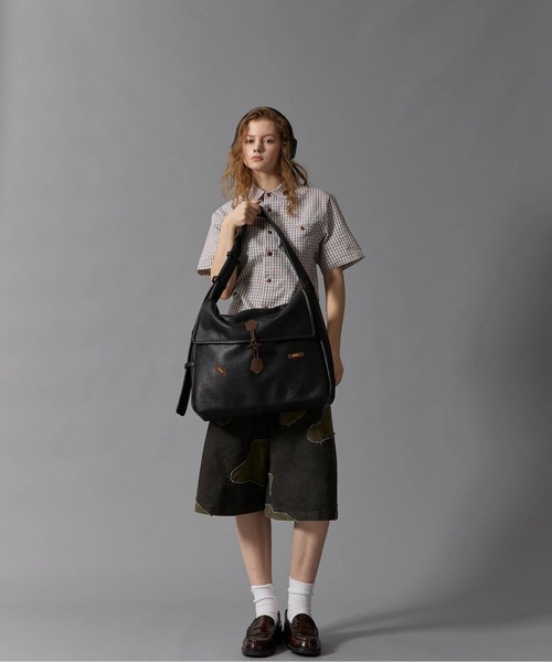 CIVVY.(シヴィ―)の「Vintage Satchel Shoulder Bag - ヴィンテージサッチェルショルダーバッグ -(ショルダーバッグ・メンズ・ブラック/ベージュ・FREE)」の6枚目の写真