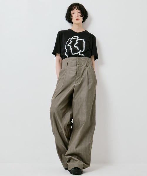 IHNN(イン)の「【IHNN/イン】《STUDIOUS別注》 DENIM WIDE PANTS/デニムワイドパンツ(デニムパンツ・レディース・ブラウン・38/36)」の2枚目の写真