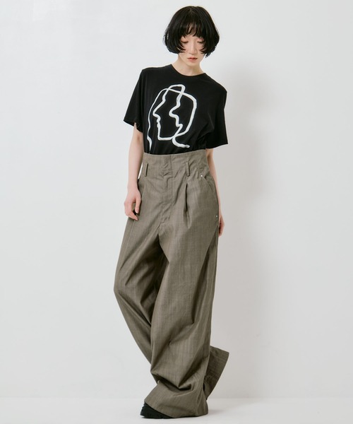 IHNN(イン)の「【IHNN/イン】《STUDIOUS別注》 DENIM WIDE PANTS/デニムワイドパンツ(デニムパンツ・レディース・ブラウン・38/36)」の5枚目の写真