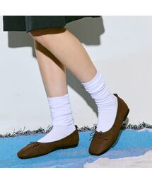 オッドソフトスクエアトゥリボンフラット フラットシューズ 1.5cm -VA9015 (5カラー)
