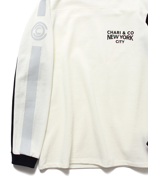 CHARI&CO（チャリアンドコー）の「CHARI&CO / 別注 モトクロス ロングスリーブ Tシャツ（Tシャツ/カットソー・メンズ・ネイビー/オフホワイト・LARGE/SMALL/MEDIUM/X-LARGE）」の7枚目の写真