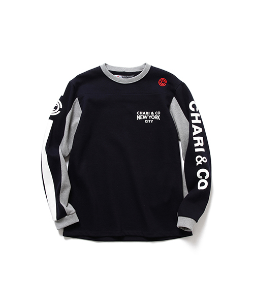 CHARI&CO（チャリアンドコー）の「CHARI&CO / 別注 モトクロス ロングスリーブ Tシャツ（Tシャツ/カットソー・メンズ・ネイビー/オフホワイト・LARGE/SMALL/MEDIUM/X-LARGE）」の20枚目の写真