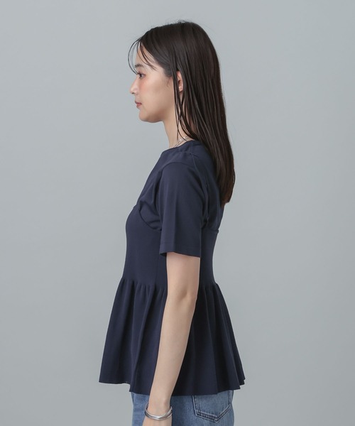 GLOBAL WORK（グローバルワーク）の「MATINEE LINE/サマーニットキャミTEEセット/667166（Tシャツ/カットソー・レディース・オフホワイト/ネイビー/グレイッシュベージュ・LARGE/MEDIUM）」の22枚目の写真