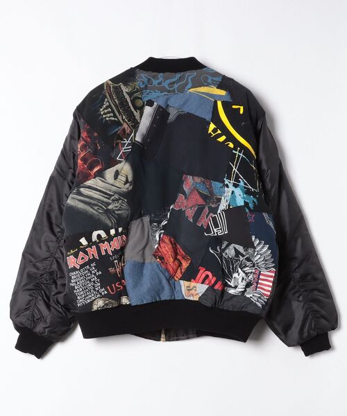DISCOVERED(ディスカバード)の「【DISCOVERED/ディスカバード】Collage Band Tee MA-1(MA-1・メンズ・ブラック・FREE)」の2枚目の写真